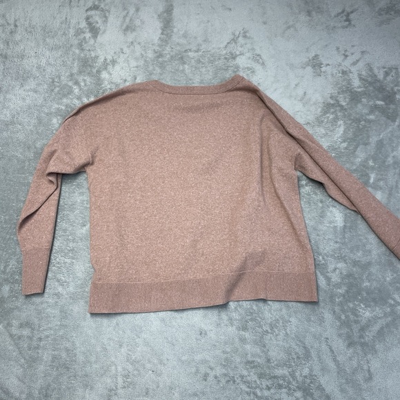 Lucky Brand Women's L V-Neck Sweater Pink Polyester Blend e0917 - Picture 6 of 6